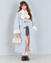 light blue long coat RI1647