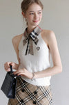 check mood fit tops & check skirt RI1451
