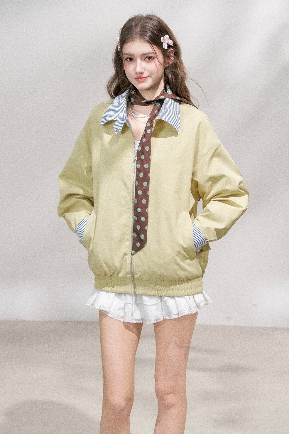 reversible casual mood yellow jacket RI1374