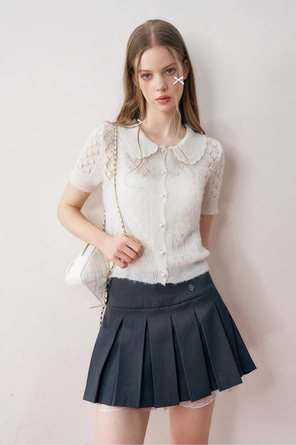 see-through nuance white tops RI1243
