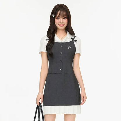 gray girly point one-piece RI1238