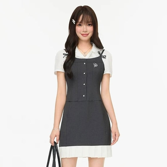 gray girly point one-piece RI1238