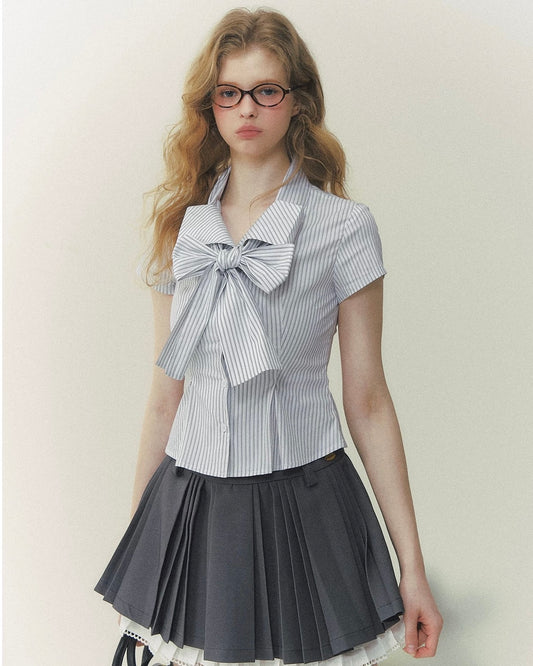 stripe ribbon tie tops RI1407
