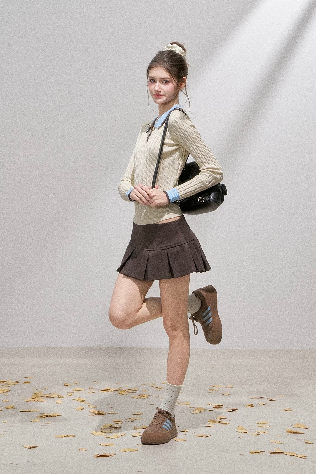 line curler contrast ivory tops RI1372