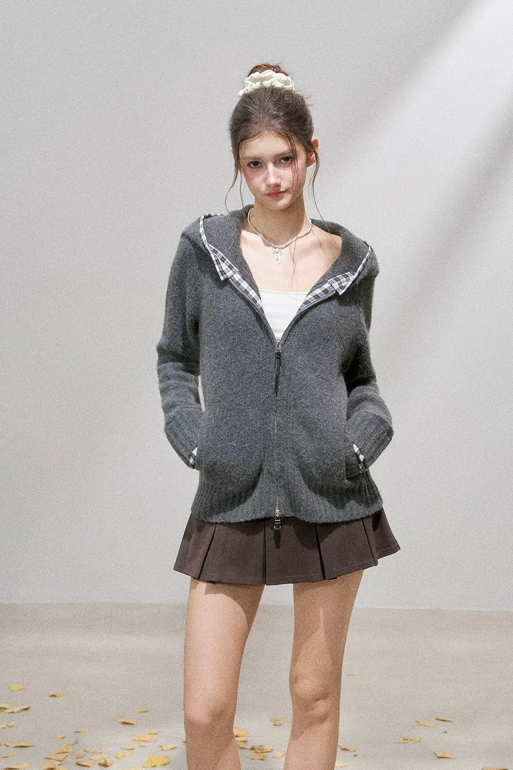 pattern point zip tops RI1368