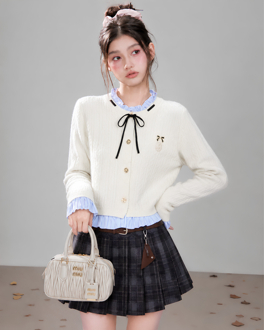 check mood black like skirt RI1532