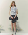 stripe ribbon tie tops RI1407