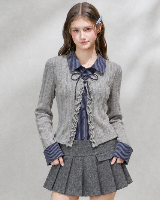 navy stripe line tops RI1571