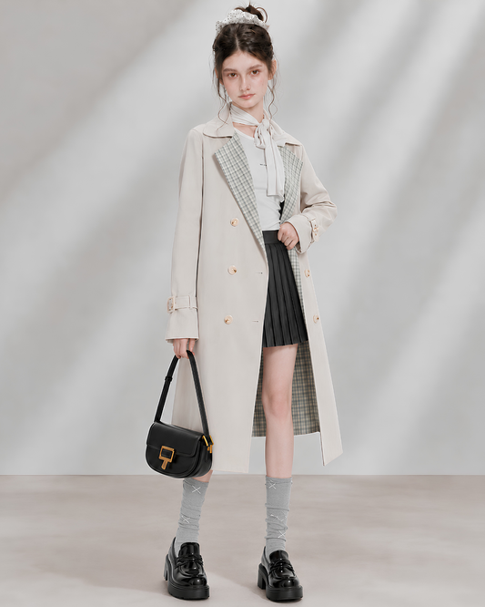 check mood casual reversible coat RI1538