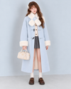 light blue long coat RI1647