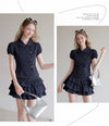 stylish girly mood tops& frill skirt RI1450