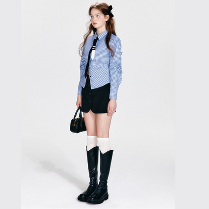 blue check shirt RI1291