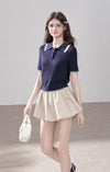 line casual navy tops RI1429
