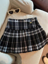 check mood gray tops &skirt RI1503