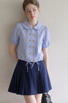 stripe botann point tops RI1466