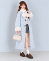 light blue long coat RI1647