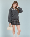 curler wave point gray tops RI1635