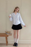 【pre oder】frill point stripe tops RI1476