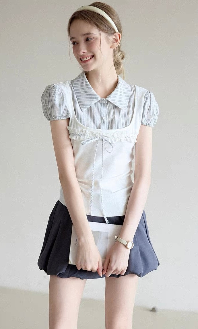 stripe line girly tops RI1446 – ria