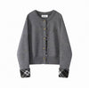 check mood gray tops &skirt RI1503