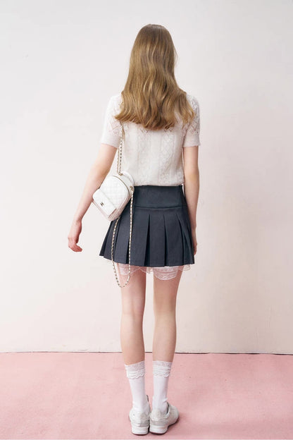 see-through nuance white tops RI1243