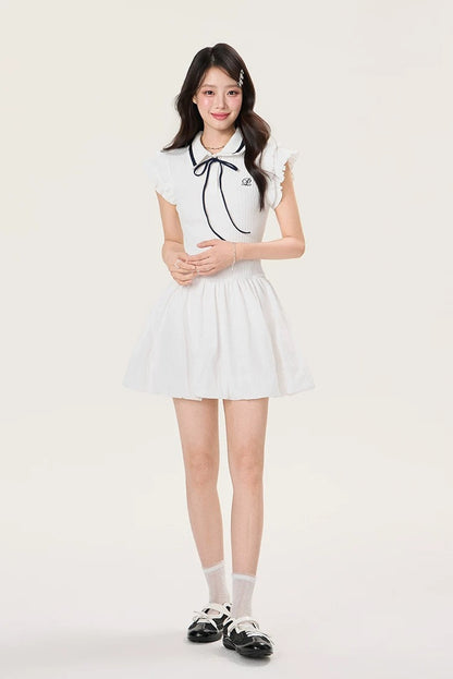 line ribbon white one-piece RI1236