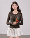 cross mood brown Knit RI1481
