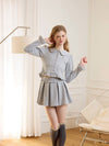 gray casual frill set up RI1389
