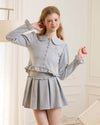gray casual frill set up RI1389