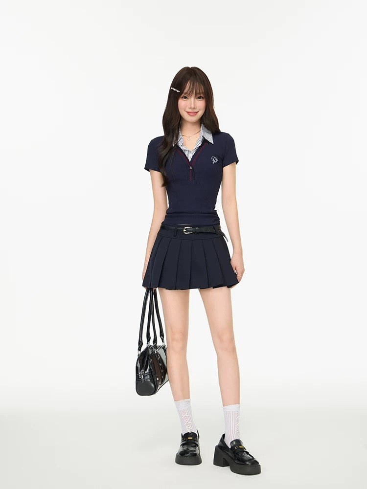 stripe docking casual tops RI1235
