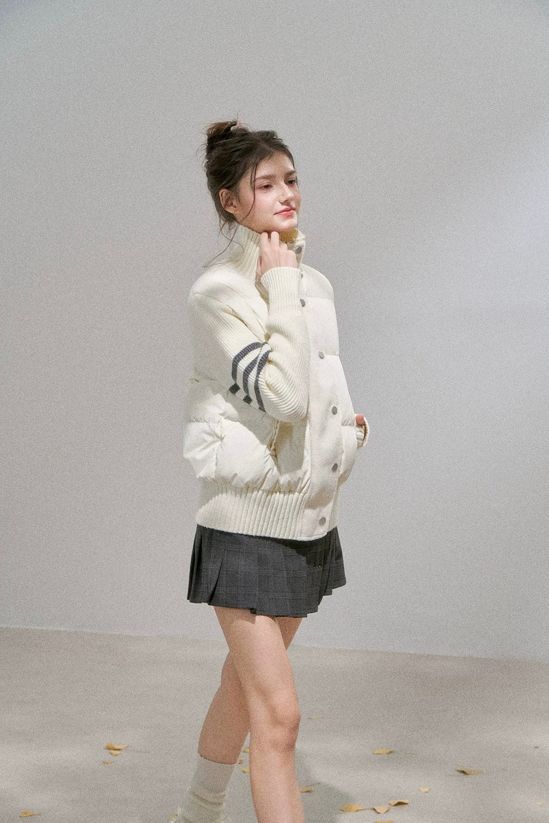 line sleeve Knit jacket RI1365