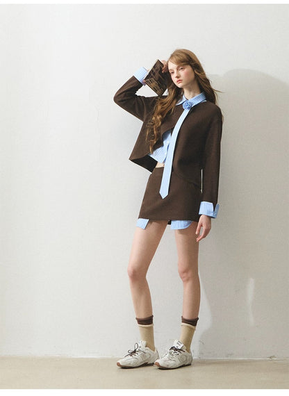high-end brown skirt RI1310