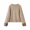 check mood beige tops &skirt RI1502