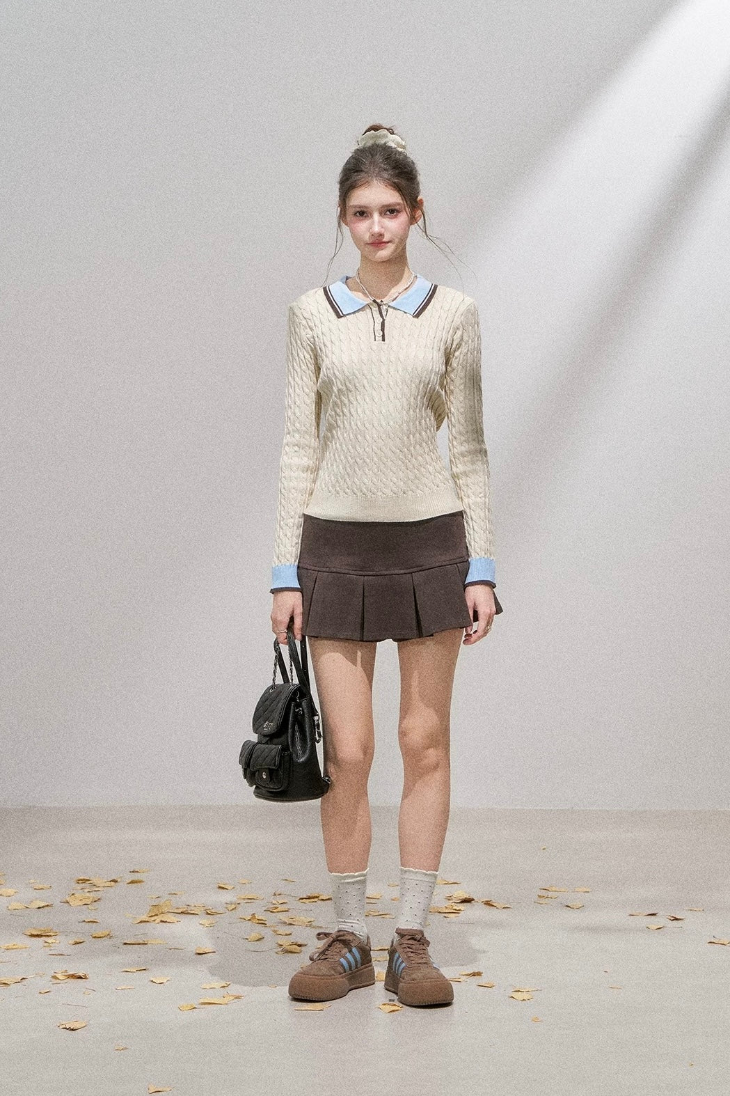 line curler contrast ivory tops RI1372