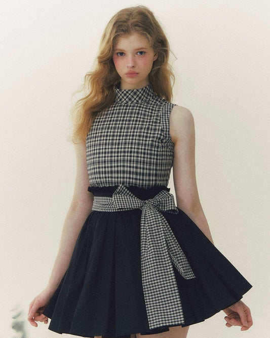 check mood girly one-piece RI1408