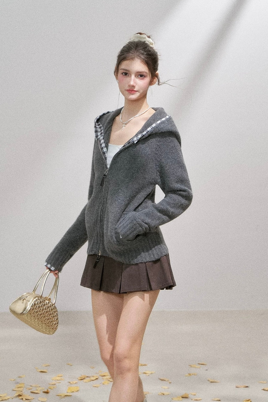 pattern point zip tops RI1368