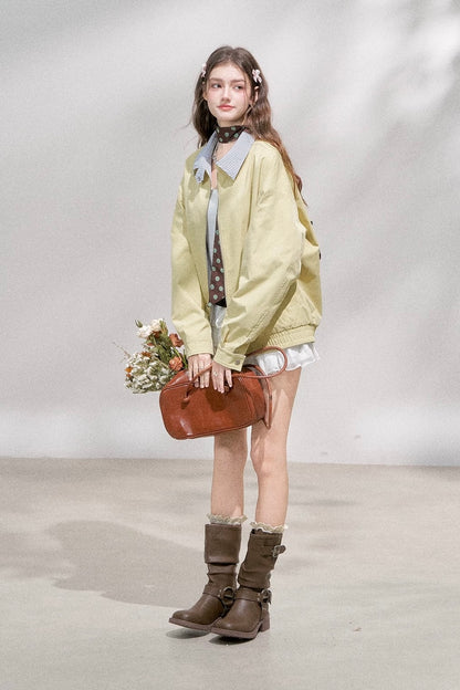 reversible casual mood yellow jacket RI1374