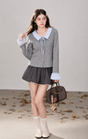 girly ribbon line tops RI1488