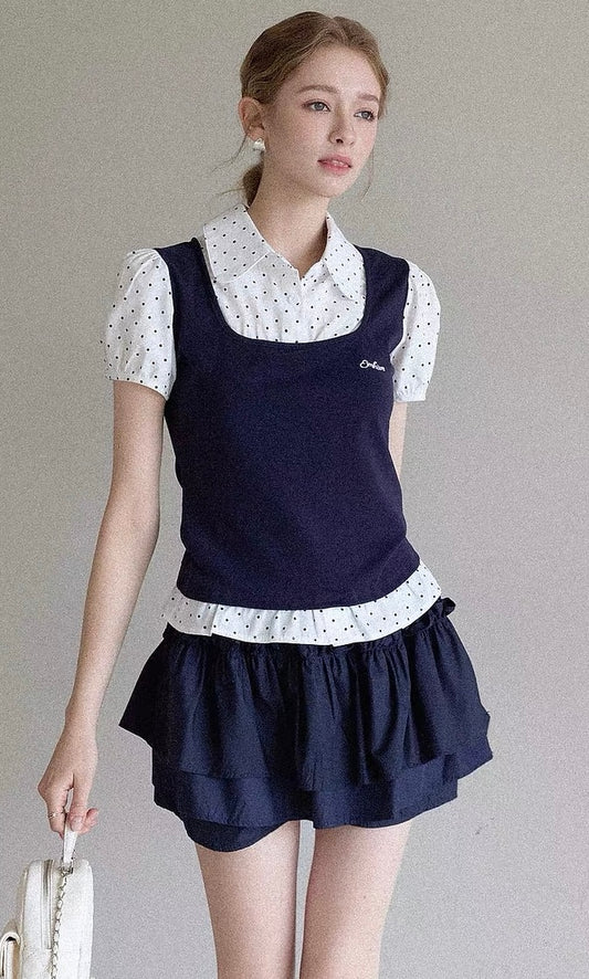 dot point girly tops RI1447