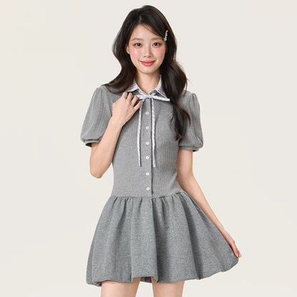 check neck gray one-piece RI1232