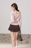 dot one shoulder tops RI1485
