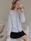 【pre oder】frill point stripe tops RI1476