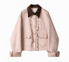 frill pink brown mood jacket RI1490
