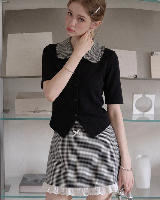 check point curler tops & skirt RI1456
