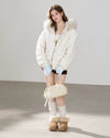 dot point white down jacket RI1657