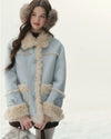 【reversible】 boa far mood blue jacket RI1654
