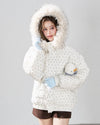 dot point white down jacket RI1657