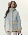 【reversible】 boa far mood blue jacket RI1654
