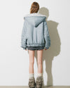【reversible】reversible blue and far jacket RI1661
