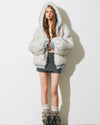 【reversible】reversible blue and far jacket RI1661